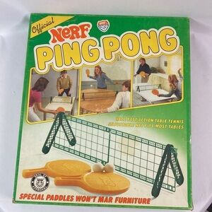 Vintage 1982 Nerf Ping Pong table tennis in original box